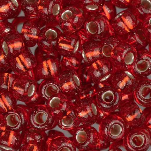 Flame Red Silver Lined 0010, Miyuki Size 15/0 Seed Beads, 8.2 Grams Flame Red Silver Lined 0010, Miyuki Size 15/0 Seed Beads, 8.2 Grams