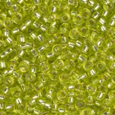 Chartreuse Silver Lined 0014, Miyuki Size 8/0 Seed Beads, 250 Grams