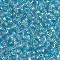 Aqua Silver Lined, Miyuki 11/0 Seed Beads, Colour 0018, 250 Grams