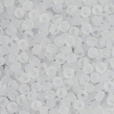 Miyuki Size 6 Seed Beads, Crystal Transparent Matte, Colour 0131F, 20g approx.