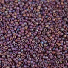 Matte Dark Smoky Amethyst AB, Miyuki 11/0 Seed Beads, Colour 0153FR, 250 Grams