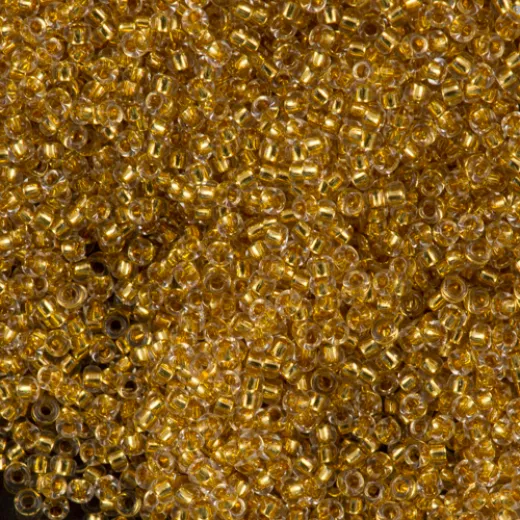 24Kt Gold Lined Crystal, Miyuki 11/0 Seed Beads, Colour 0195, 5.2g Approx 24Kt Gold Lined Crystal, Miyuki 11/0 Seed Beads, Colour 0195, 5.2g Approx