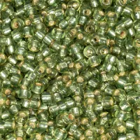 Silver Lined Dyed Willow Green Duracoat, Colour 4273, Miyuki 15/0 Seed Beads, 8.2g approx.