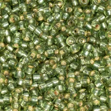 Silver Lined Dyed Willow Green Duracoat, Colour 4273, Miyuki 11/0, 22g approx.