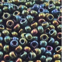 Miyuki Size 11 Seed Beads, Opaque Zinc Iris, Colour 0463, 22g Approx.