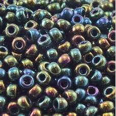 Miyuki Size 11 Seed Beads, Opaque Zinc Iris, Colour 0463, 22g Approx.