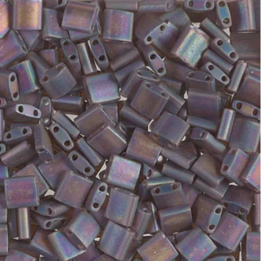Chocolate Brown Transparent AB Matte, Miyuki Tila Beads, Colour 0135FR, 5.2 Grams Chocolate Brown Transparent AB Matte, Miyuki Tila Beads, Colour 0135FR, 5.2 Grams