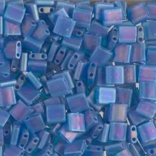 Capri Blue Transparent AB Matte, Miyuki Tila Beads, Colour 0149FR, 5.2g