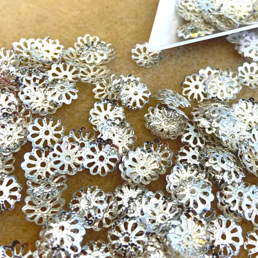 Bulk Bag of 9mm Bead Caps, Approx 20 Grams Bulk Bag of 9mm Bead Caps, Approx 20 Grams