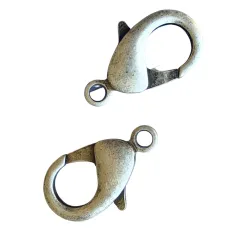 10mm Matte Silver Lobster Clasps, Pack of 10