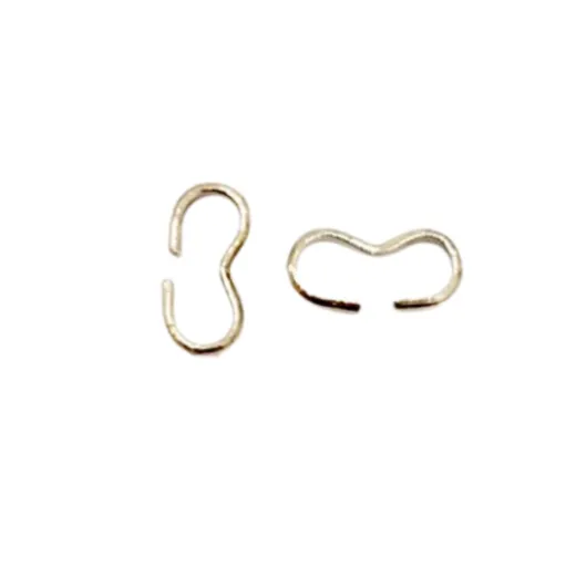 Connectors, '3 ' shaped for chain. Pack of 50 pcs, Champagne Colour. Connectors, '3 ' shaped for chain. Pack of 50 pcs, Champagne Colour.