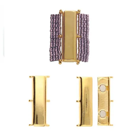 Axos III Magnetic Clasp for Delicas - 24kt Gold Plate Axos III Magnetic Clasp for Delicas - 24kt Gold Plate