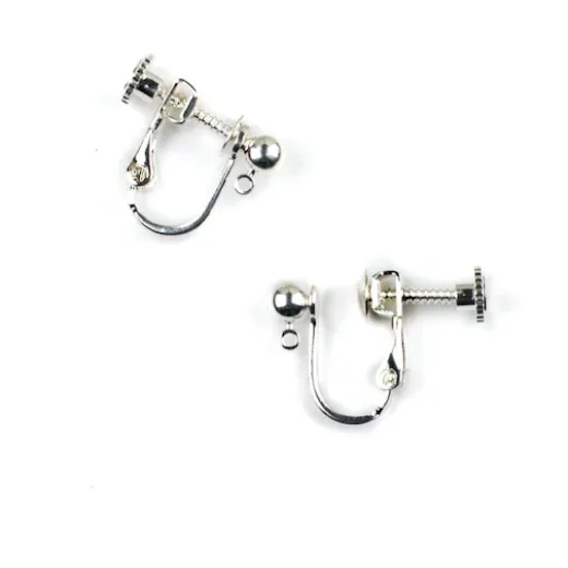 Beadalon Ear Clip With Ring And Ball, 4mm, Silver, 6 Pack Beadalon Ear Clip With Ring And Ball, 4mm, Silver, 6 Pack