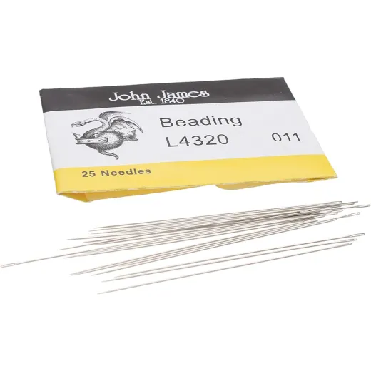 Size 11 John James Beading Needles, Longs, Pack of 25 Size 11 John James Beading Needles, Longs, Pack of 25