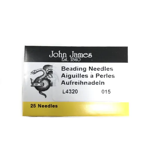 Size 15 John James Beading Needles, Longs , Pack of 25 Size 15 John James Beading Needles, Longs , Pack of 25