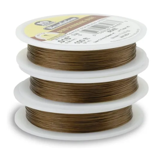 Bronze, 0.10" / 0.25mm, 30ft Reel Beadalon 19 Strand Beading Wire, JW19Z-0 Bronze, 0.10" / 0.25mm, 30ft Reel Beadalon 19 Strand Beading Wire, JW19Z-0