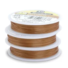 Satin Copper, 0.24" / 0.61mm, 30ft Reel Beadalon 19 Strand Beading Wire, JW...