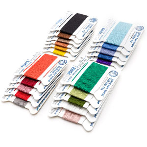 Multiple carded Griffin nylon cord cards in various bright colours