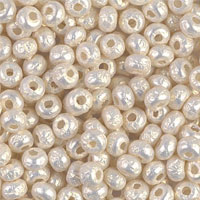 Pearlescent Miyuki seed beads.