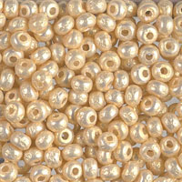 Gold Miyuki Baroque seed beads.