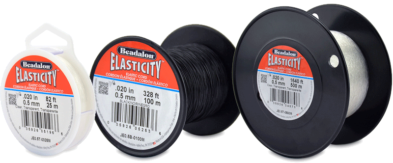 Elastic ribbon 15 mm - Black x 1m - Perles & Co