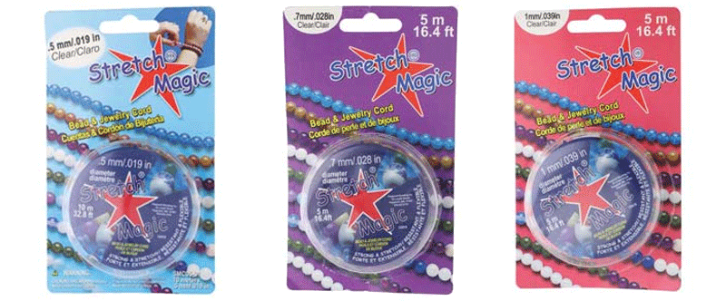 Stretch Magic Clear Beading Cord ALL SIZES - Elastic Cord - CLEAR Elastic  Stretch Cord, Stretch Magic Cord, No Fray Cord