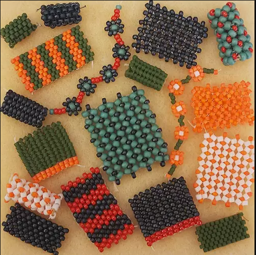 Section of Miyuki seed beads projects